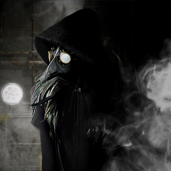 蒸汽朋克中世纪瘟疫医生cos游戏动漫人物头套乌鸦长鸟嘴面具男女- 时尚城