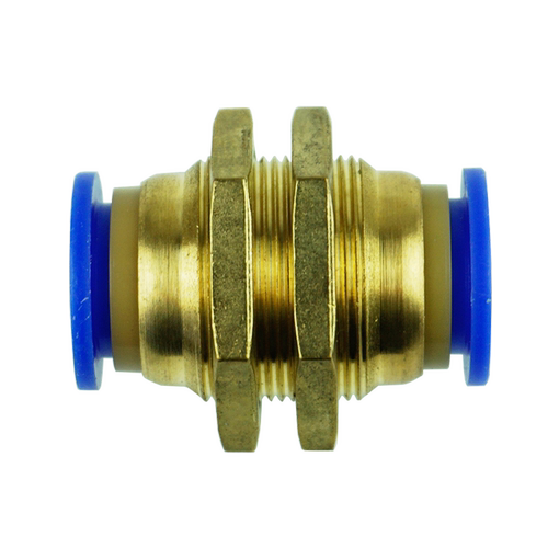 气动全铜隔板直通接头PU气管尼龙管快插快速接头穿板PM 6 8 10 12 - 图2