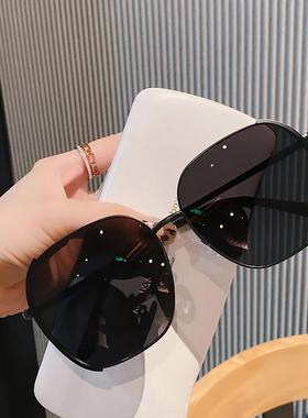 大框遮脸偏光镜个性复古太阳镜女高级感墨镜男韩版潮防紫外线素颜