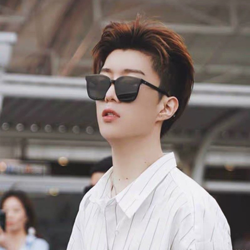 韩版方形小框男士开车墨镜潮流时尚复古街拍风防紫外线太阳眼镜女 - 图3