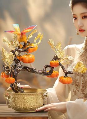 朱炳仁铜 喜事盈门客厅玄关电视柜乔迁礼品装饰摆件