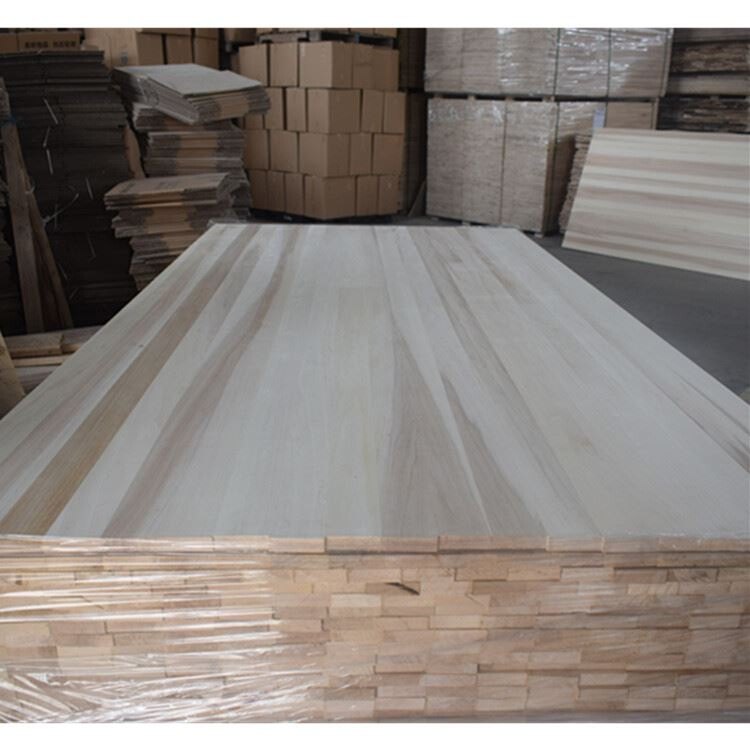 杨木拼板家装建材装饰实木板材护墙板家具材料木板-图1
