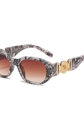 搞怪粉色墨镜女甜辣妹Y2K网红方圆脸显瘦眼镜防紫外线近视太阳镜