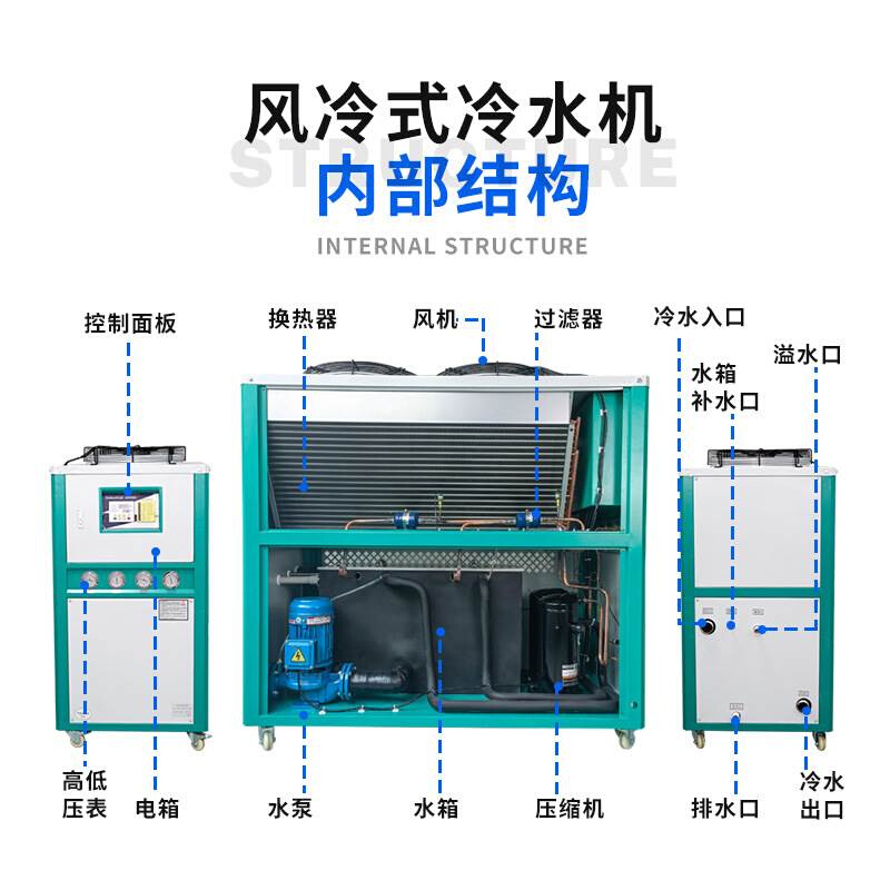 工业冷水机 小型制冷设备注塑模具降温冷却机风冷式冷水机冰水机