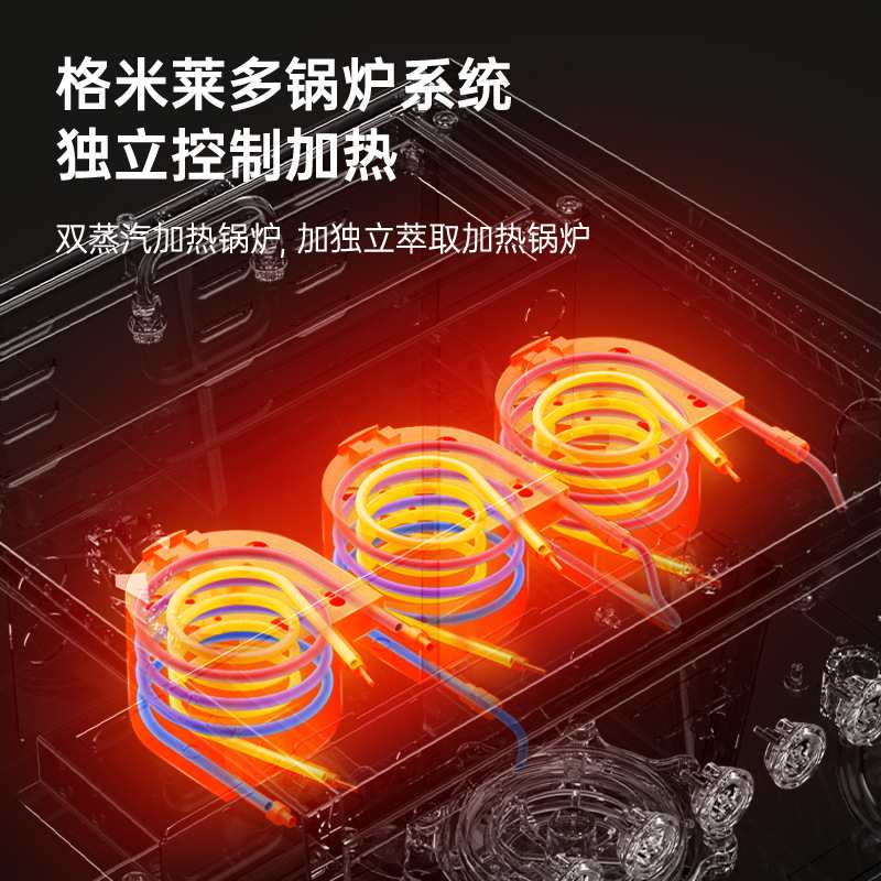 格米莱CRM3026家用咖啡机多锅炉小型智能商业用意式半自动咖啡机 - 图0