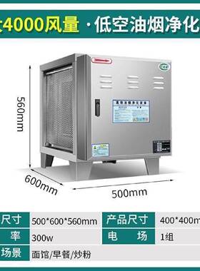 商用低空油烟净化器小型6000风量餐饮饭店除烟除味无烟道油烟机