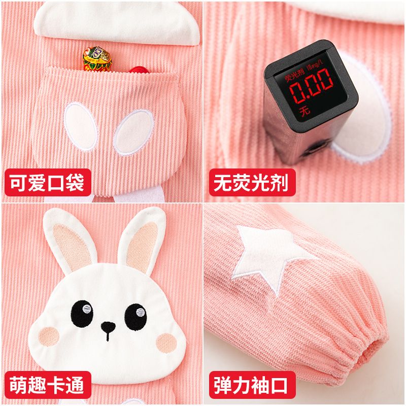 Baby smock, children's waterproof and anti-dirty eating bib apron, baby autumn and winter long-sleeved inverted gown for boys and girls, dressed backwards