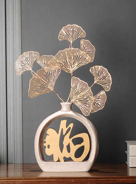 新中式摆件客厅酒柜装饰品现轻奢家居摆设创意花瓶插花玄关装饰品