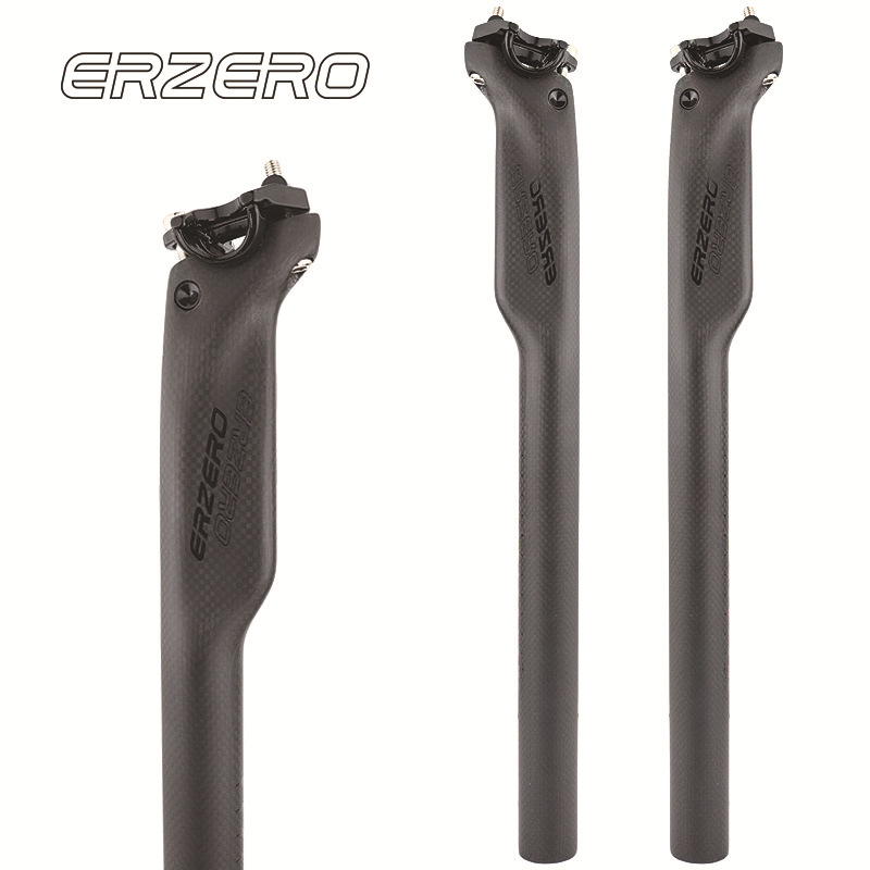 ERZERO ท่อเบาะนั่งจักรยานเสือภูเขาและถนน วัสดุคาร์บอนไฟเบอร์ 3K ลดแรงต้านลม พร้อมมุมเอียง 20 องศา อุปกรณ์เสริมสำหรับจักรยาน