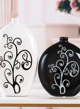 现代简约家居陶瓷花瓶装饰工艺品摆设电视柜玄关酒柜客厅插花摆件