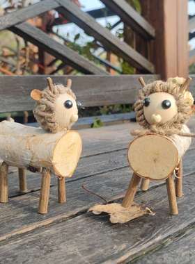 动物小羊摆设摆件自然角幼儿园植物角装饰微景观别墅庭院花园布置