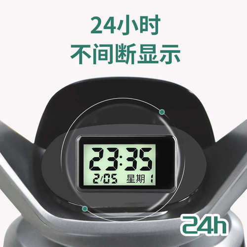 电动车用数显钟表夜光电动自行车防水时钟LCD车载粘贴式电子钟表 - 图1
