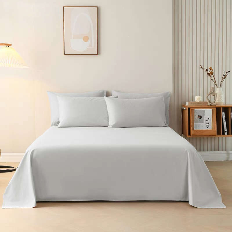 80支纯棉床单单件床笠磨毛A类全棉被套床垫保护罩贡缎床上用品 - 图1