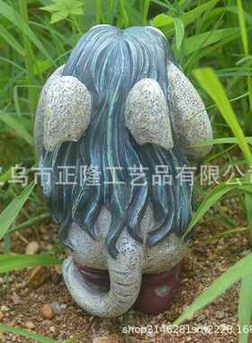 创意思考侏儒巨魔雕像庭院草坪园林的装饰摆件树脂工艺品