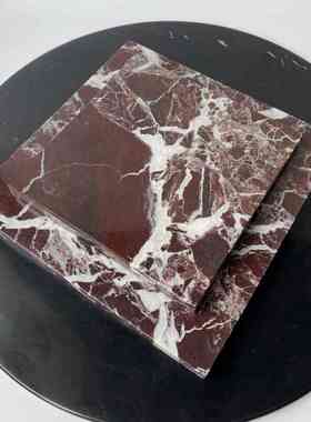 大理石紫红色音频减震垫板扬声器低音炮减震板雕塑工艺品装饰底座