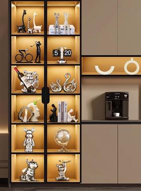 高端大气一家三口小鹿酒柜装饰品摆件轻奢高档客厅电视玻璃柜家居