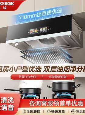 半球抽油烟机中式顶吸油烟机小型油烟机厨房家用出租房自动清洗