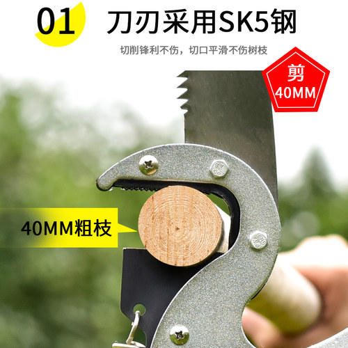 修剪树枝剪刀高空剪伸缩高枝剪园林加长杆高枝锯高处修枝剪剪枝剪 - 图0