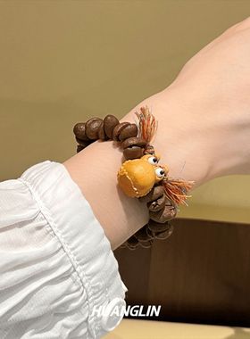 咖啡豆很醒脑手作串珠百搭男款手串女生小众设计趣萌搞怪情侣手链