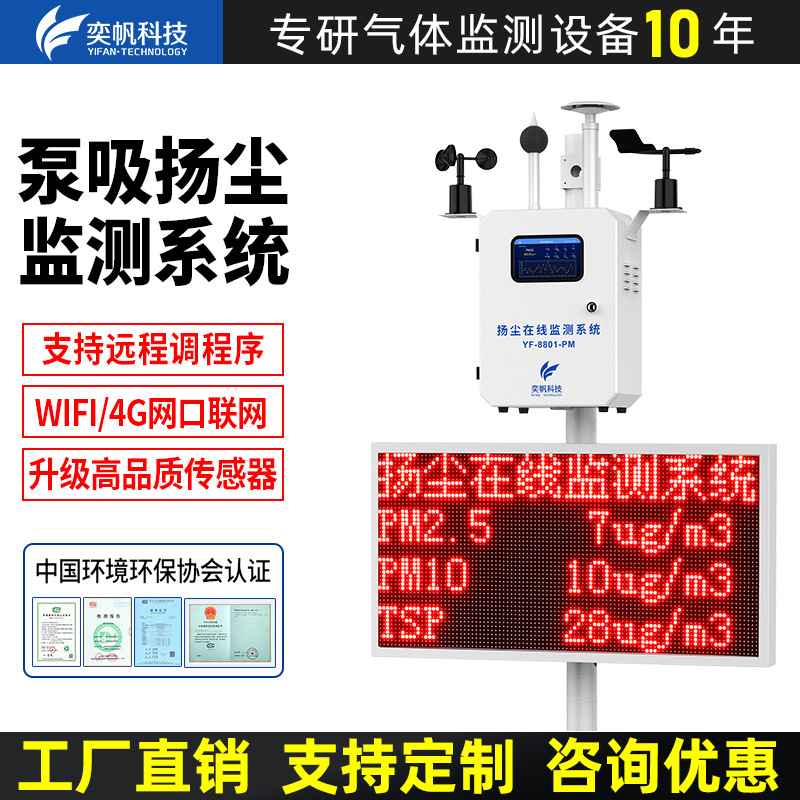 15扬尘检测仪工地噪声泵扬颗粒物粉尘检测pm10环境尘系统监测吸在 - 图2