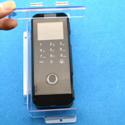 户外玻璃锁防雨罩 玻璃门锁防水盒户外防水指纹玻璃锁防水 - 图0