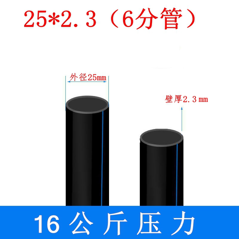 新pe管自来水盘管1寸给20水四六分240硬管50灌溉63热熔20管材25促 - 图2