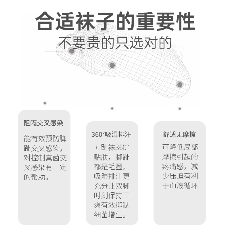 五指袜子女纯棉抗菌防臭秋冬季中长筒全棉加厚加绒无骨运动分趾袜