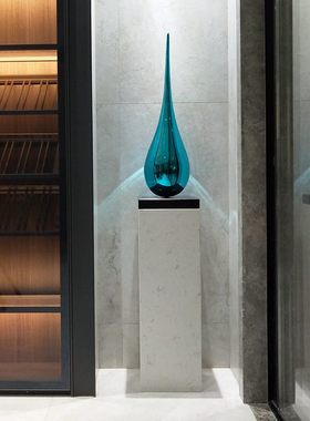 新疆包邮白色大理石底座摆件客厅玄关电视柜旁落地石柱基座摆台石