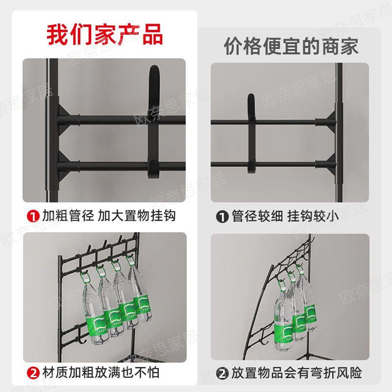 鞋架子多层家用落地一体式鞋帽架卧室客厅挂包架门口置物简易鞋架-图1