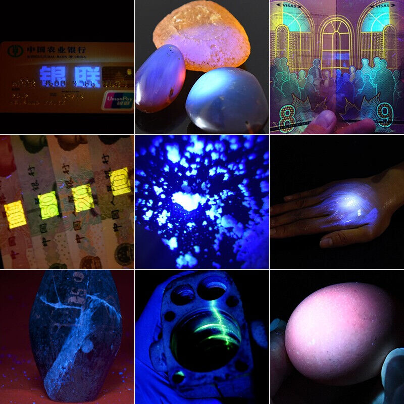 宝斯通UV紫光365nm紫外线手电筒荧光剂检测笔伍德氏灯测试猫藓黄-图2