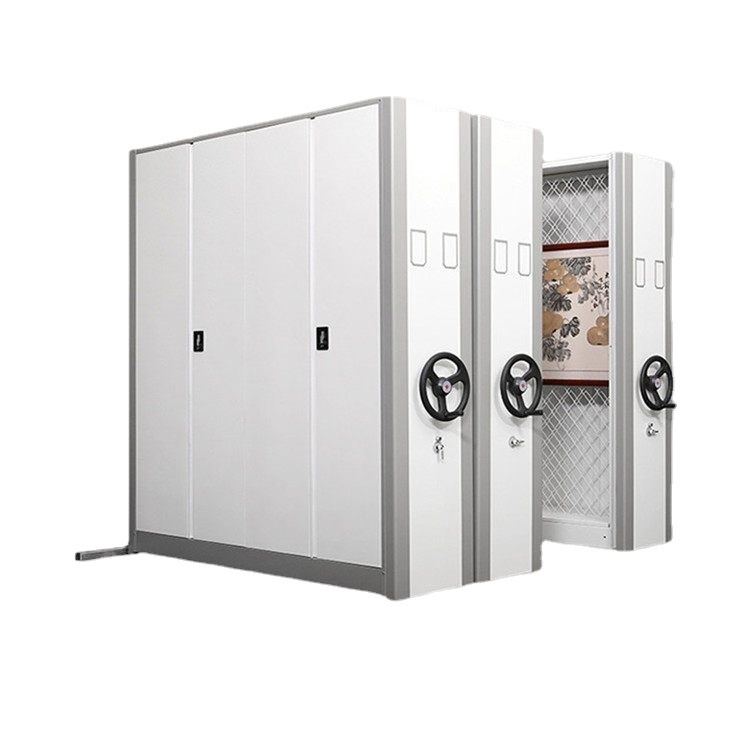 Warehouse Calligraphy and Painting Compact Cabinet Mobile Calligraphy and Painting Storage Rack Museum Antique Oil Painting Compact Rack New Product Recommendations