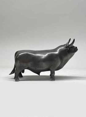 不仁斋薛继业铸铜雕塑摆件辛丑铜牛限量摆件潮玩