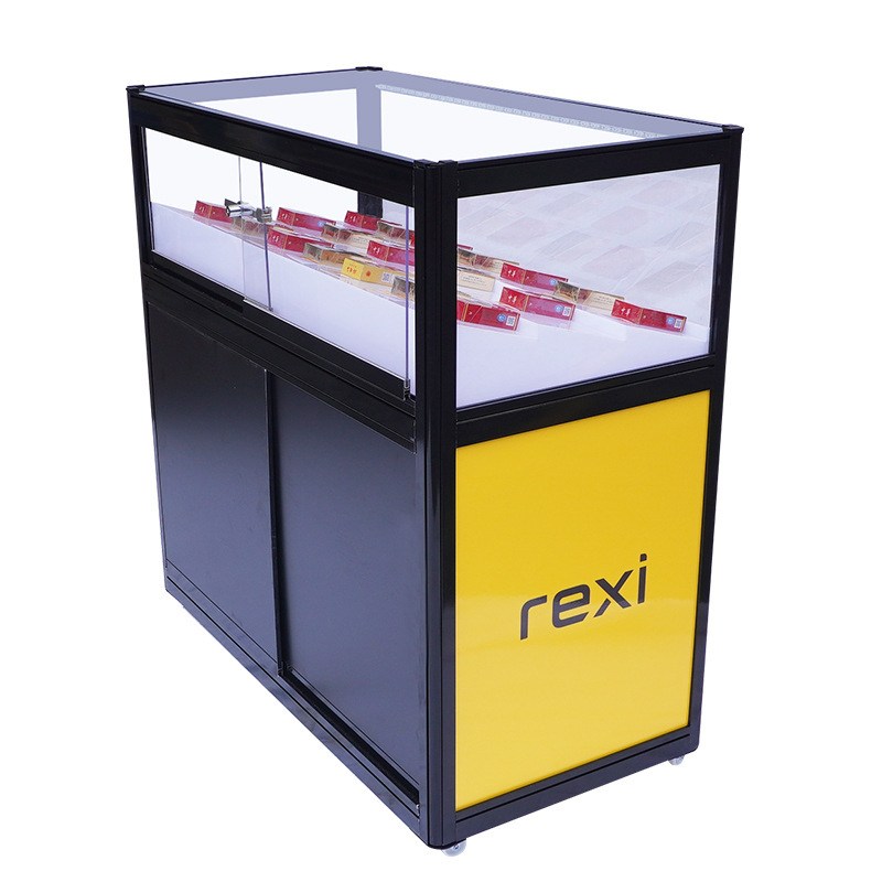 滚轮便携式玻璃亚克力折叠展示柜数码电子产品手机陈列玻璃展示柜,淘宝优惠券,粉丝福利购,淘宝优惠卷