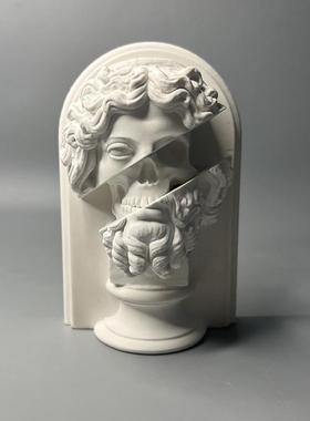 宙斯欧式复古罗马神话石膏像雕塑创意个性高级艺术装饰桌面摆件礼