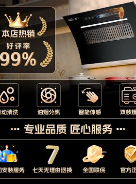 威力抽油烟机家用厨房双电机大吸力自动清洗侧吸式出租房吸油烟机