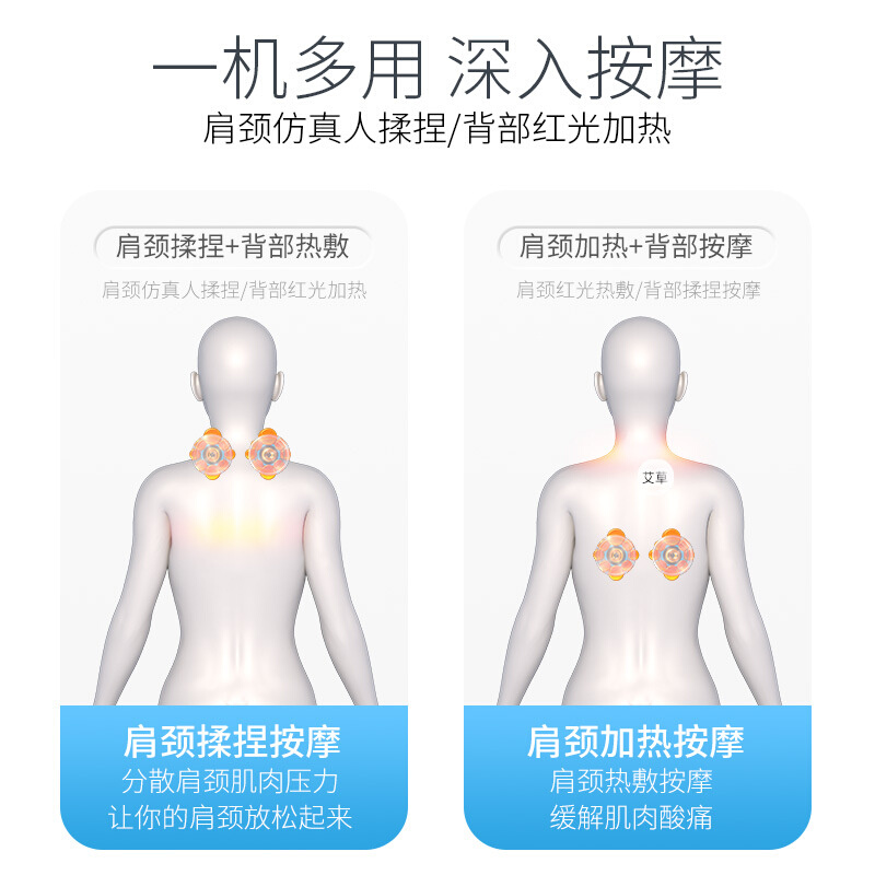 金凯瑞颈椎按摩器颈部腰部肩部多功能脖子按摩仪颈肩家用电动枕头 - 图1