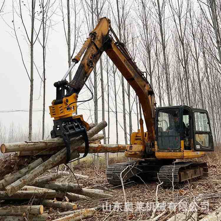挖掘机抱夹锯割树锯 全自动伐木机液压旋转抓木机 抓伐一体挖机锯,淘宝优惠券,粉丝福利购,淘宝优惠卷