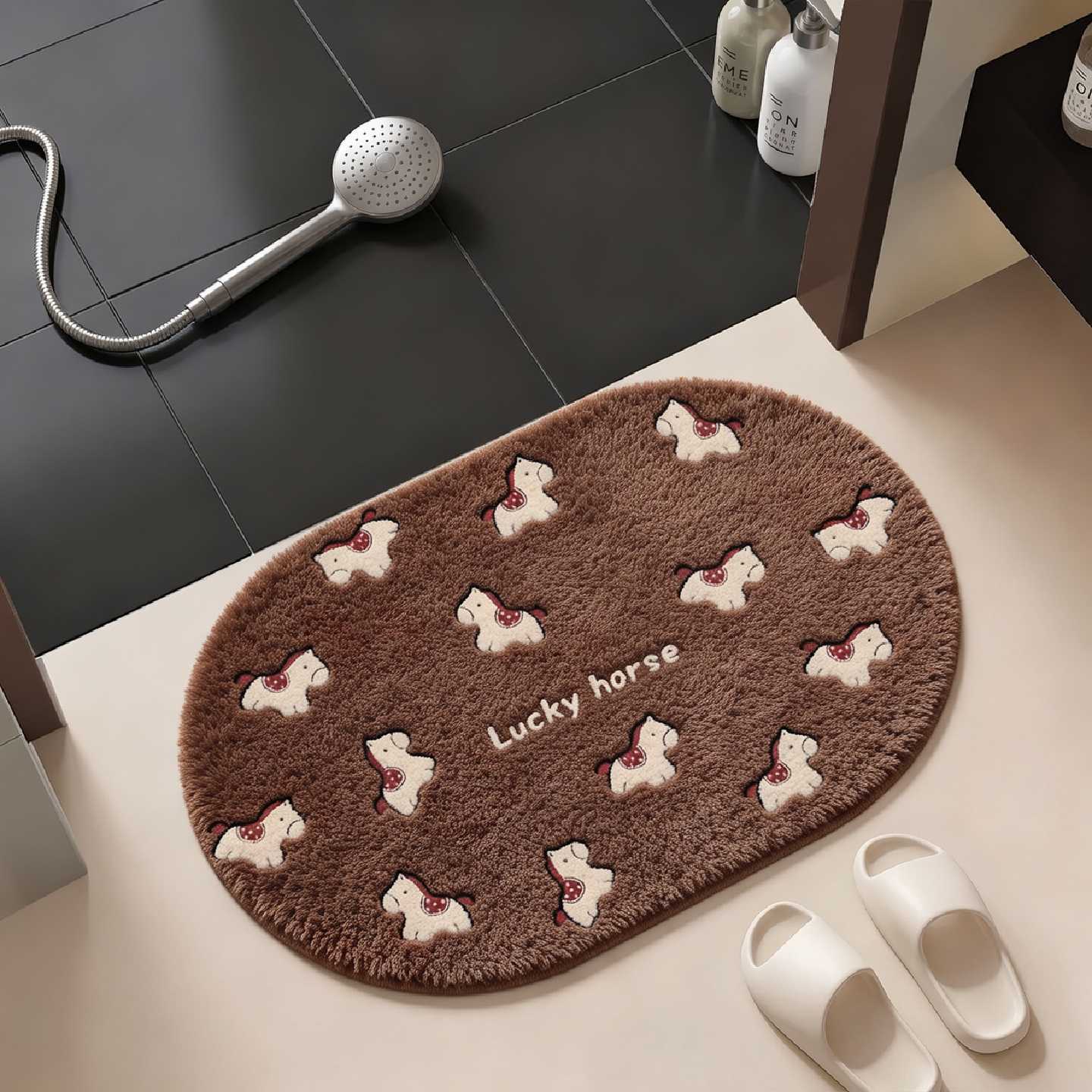 Bathroom floor mat 2026 new bathroom non-slip mat household toilet bathroom door absorbent quick-drying carpet door mat
