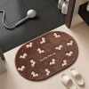 Bathroom floor mat 2026 new bathroom non-slip mat household toilet bathroom door absorbent quick-drying carpet door mat