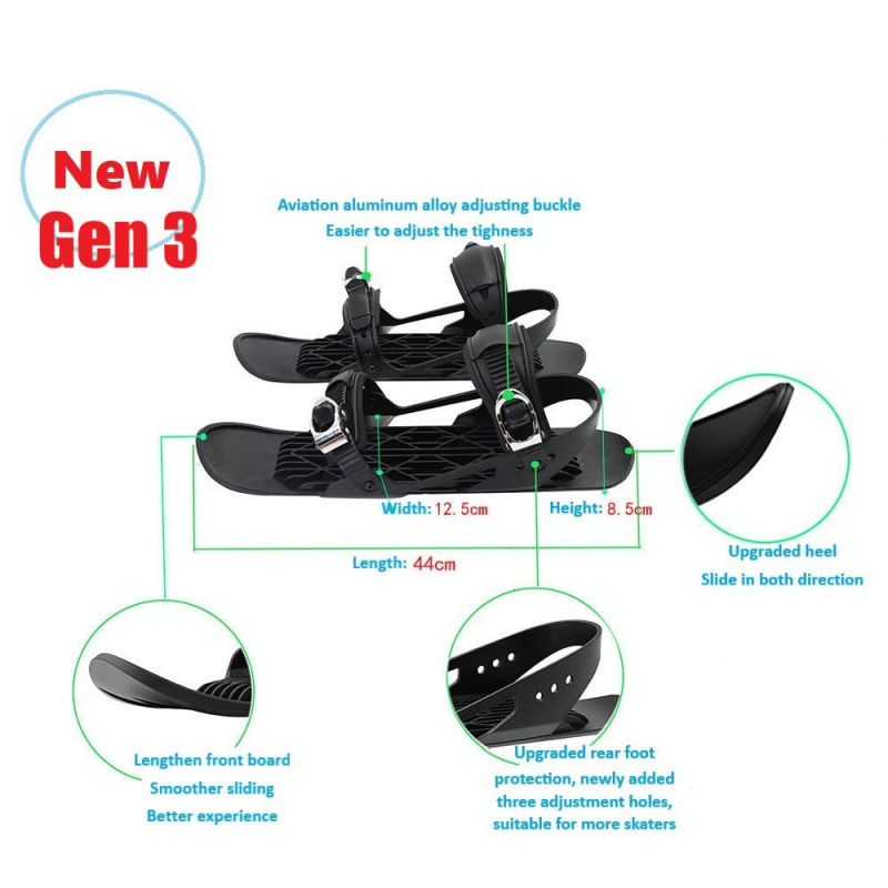 รองเท้าสกี Miniski Skates รองเท้าสกีสำหรับกีฬากลางแจ้ง กระดานสกีขนาดเล็ก ใส่พกพาได้ ขายดีข้ามพรมแดน