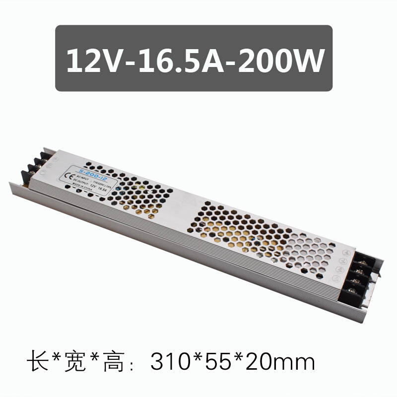 12v24开关电源长薄款长条型灯条拉布灯箱led灯带变压器小体积货架 - 图2