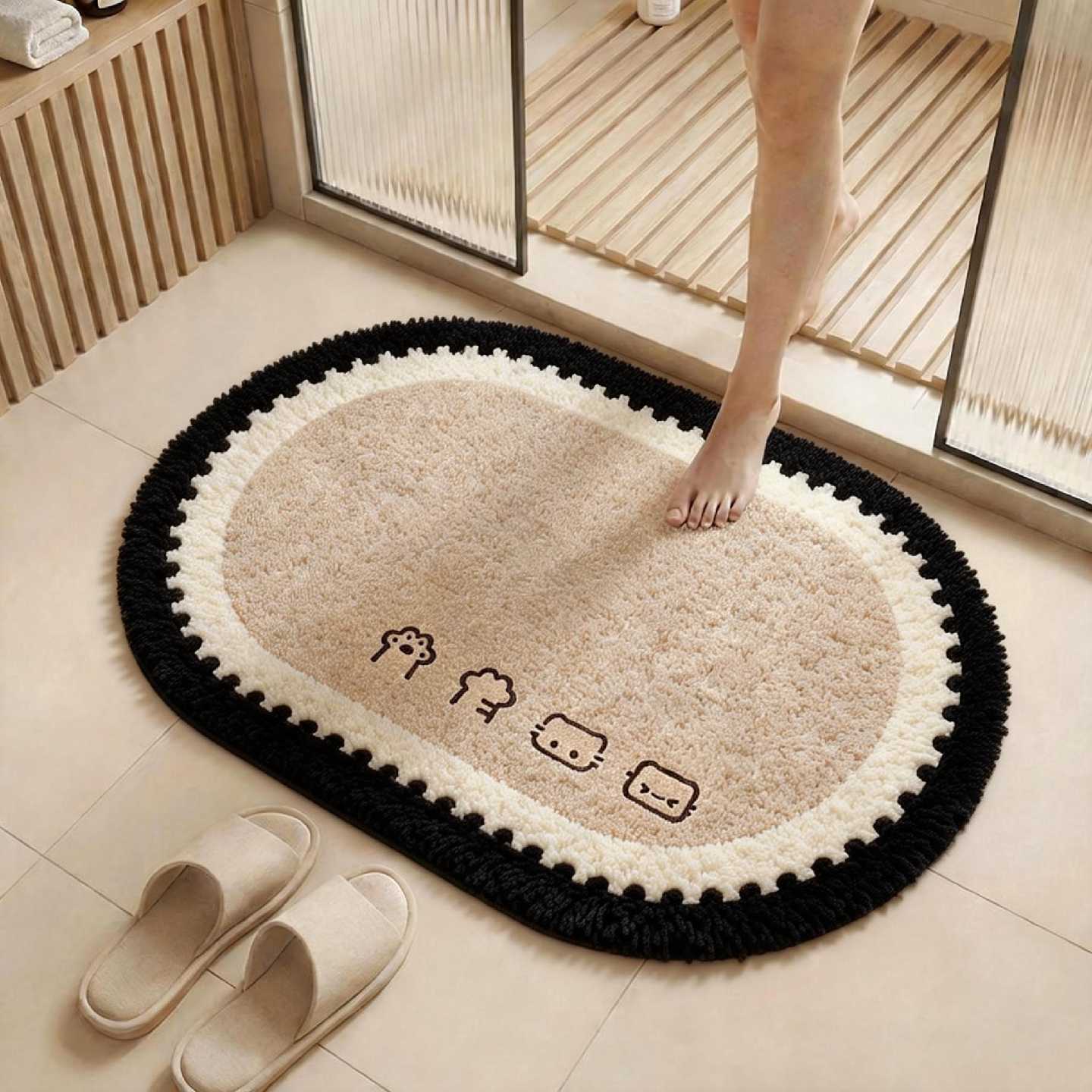 Bathroom absorbent floor mat 2026 new bathroom door non-slip foot mat household toilet bathroom quick-drying carpet