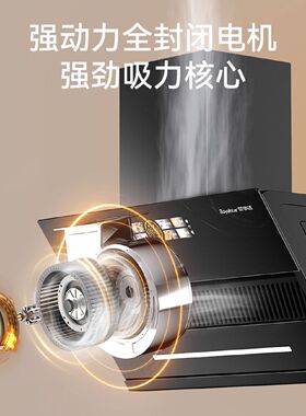 荣事达油烟机厨房家用大吸力顶侧双吸语音侧吸油烟大功率自动清洗