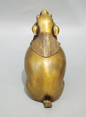 纯铜仿古朝天吼神兽茶道望工艺品家居貔貅香炉吼古玩摆件饰品天