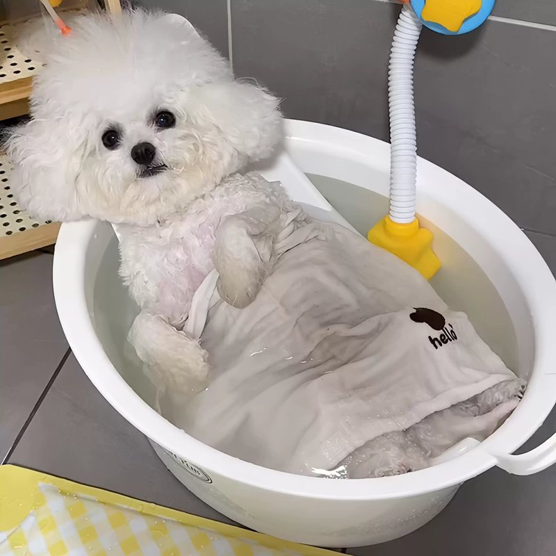 狗狗洗澡盆比熊小中型犬猫咪专用可折叠免弯腰清洁用品宠物浴缸桶 - 图1