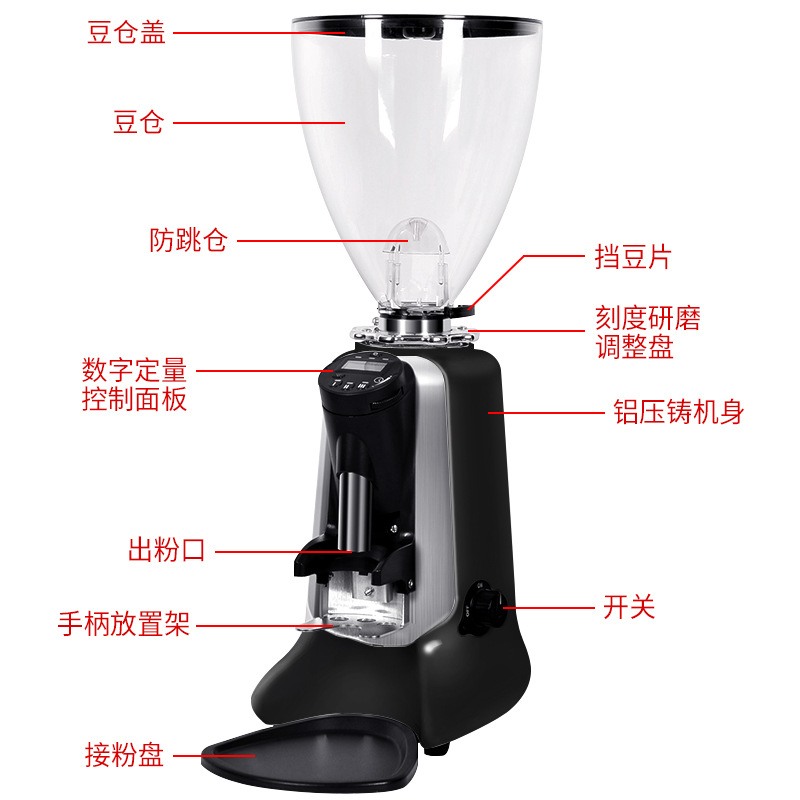 原装HeyCafe HC600 ODG V1商用意式电动磨豆机电控定量咖啡研磨机,淘宝优惠券,粉丝福利购,淘宝优惠卷