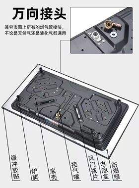威力590小开孔煤气灶双灶台式嵌入式家用天然气猛火600mm燃气灶