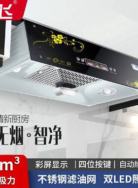 新飞抽油烟机厨房家用大吸力中式老式油烟机老款出租房抽烟机顶吸