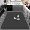 Kitchen moisture-proof floor mats, large area, stain-resistant carpets, water-absorbing and oil-absorbing mats, cuttable mats, household wash-free floor mats