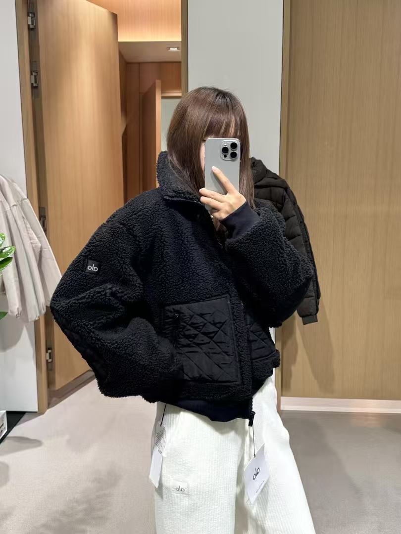 แจ็กเก็ตขนแกะสั้น คอตั้ง ซิปหน้า อบอุ่น อเนกประสงค์ สไตล์ยุโรป-อเมริกา รุ่นแท้ ส่งข้ามประเทศ จาก Al*